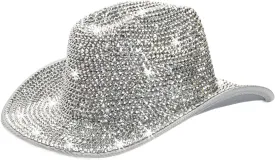 Neon Holographic Western Cowboy Hat for Womens - Glitter Cowgirl Hat for Disco Parties and Costumes