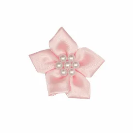 Pale Pink Satin Star with Pearls (Pack of 20)