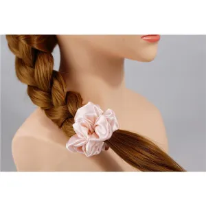 Pink silk scrunchies medium