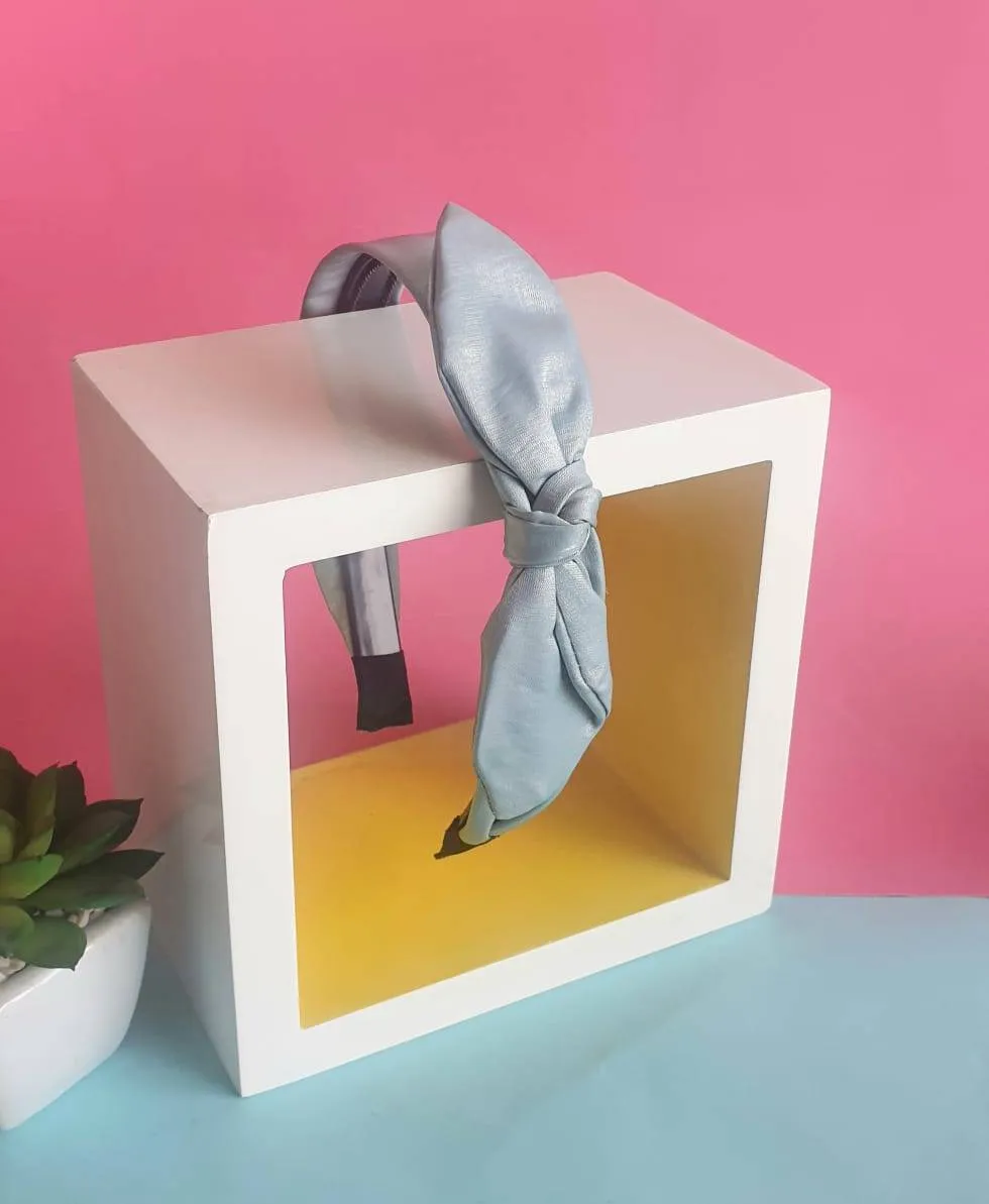 Plain Silky Knotted Bow Headband