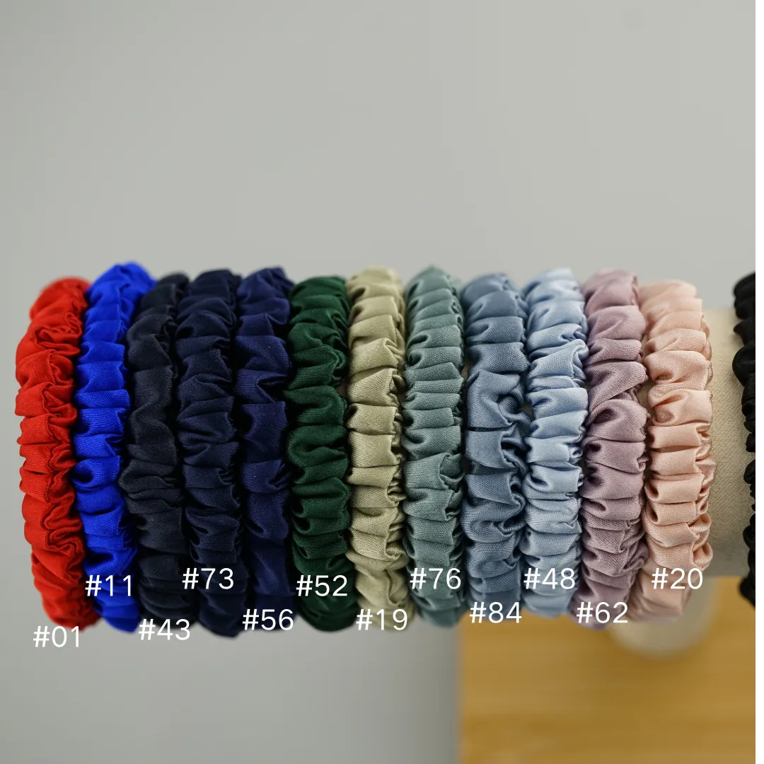 Purple lotus silk scrunchies mini