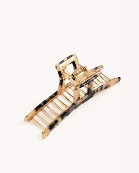 RESIN METAL CLAW CLIP - BLONDE TORT-GOLD