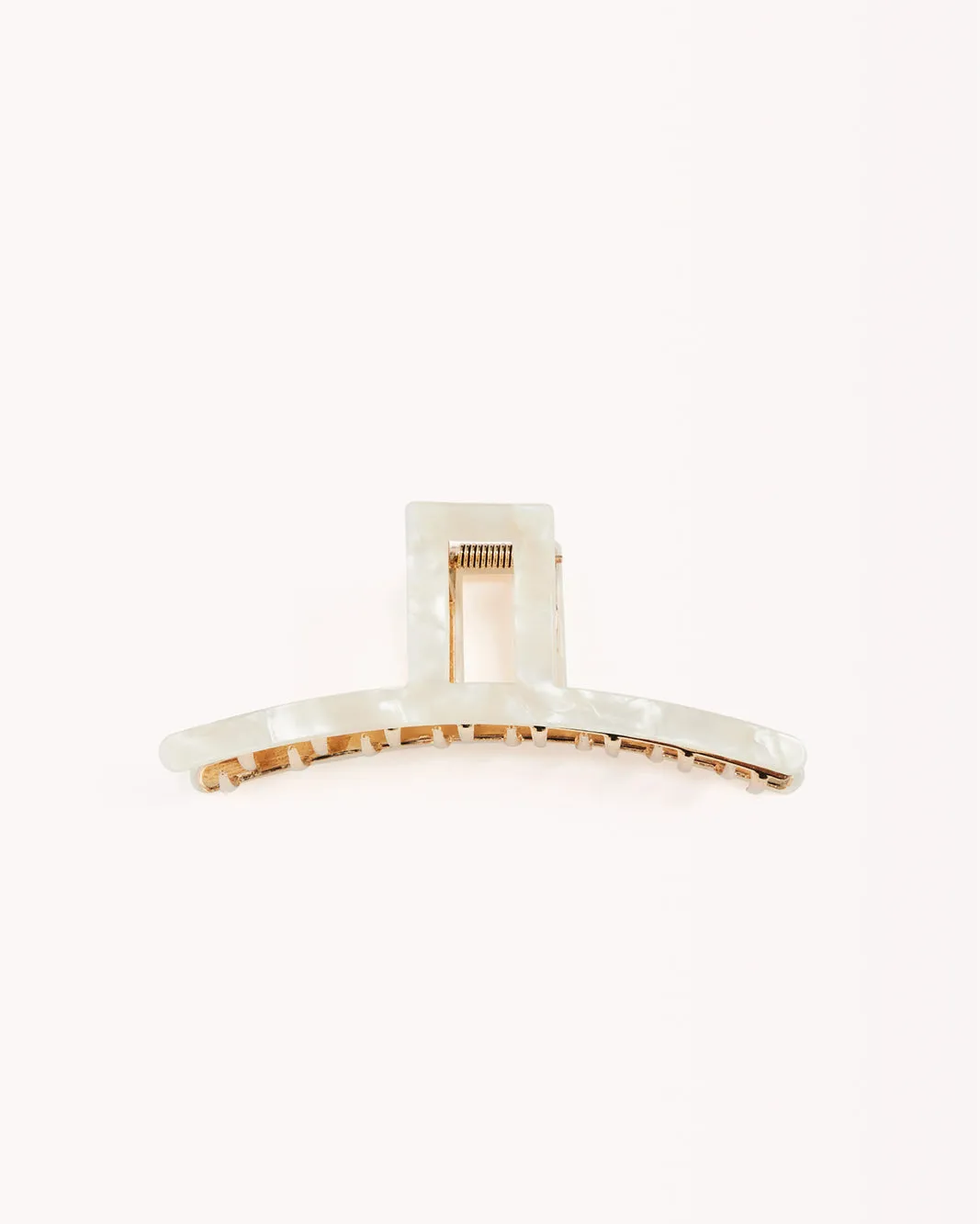 RESIN METAL CLAW CLIP - PEARL