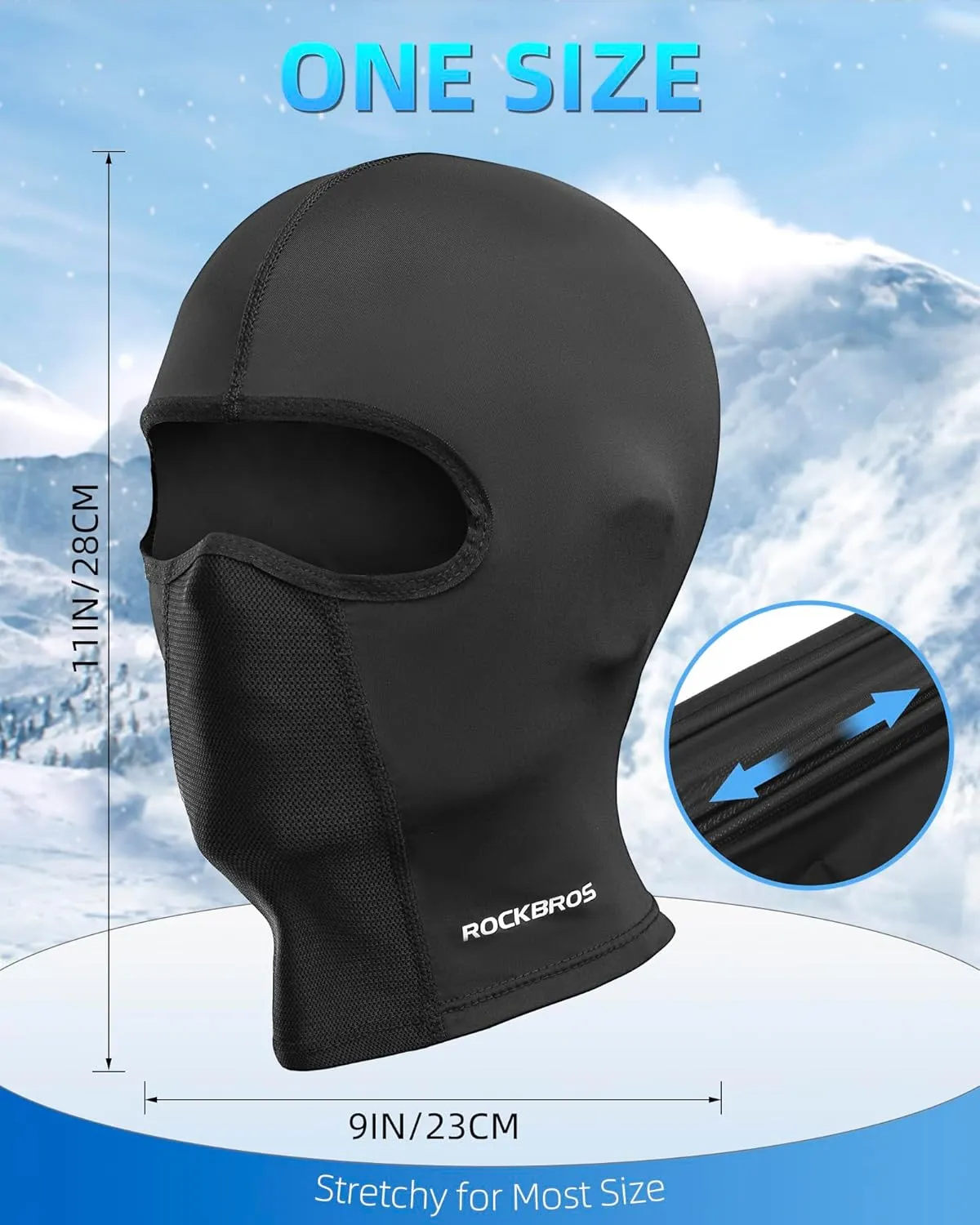 ROCKBROS Cooling Neck Gaiter Ice Silk UV Protection Balaclava