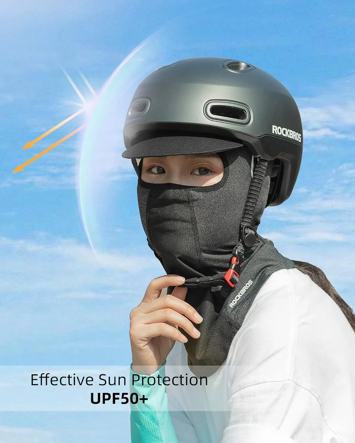ROCKBROS Cooling Neck Gaiter Ice Silk UV Protection Balaclava