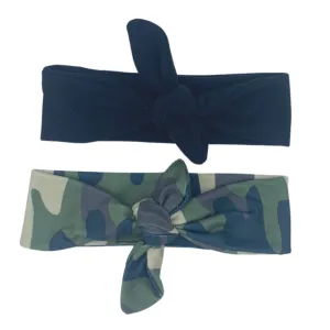 Set of 2 Knotted: Camo   Black