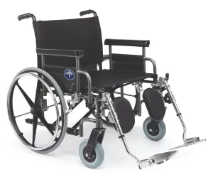 Shuttle Extra-Wide Bariatric Wheelchair with Removable Desk Length Arms and Elevating Legrests, 26"
