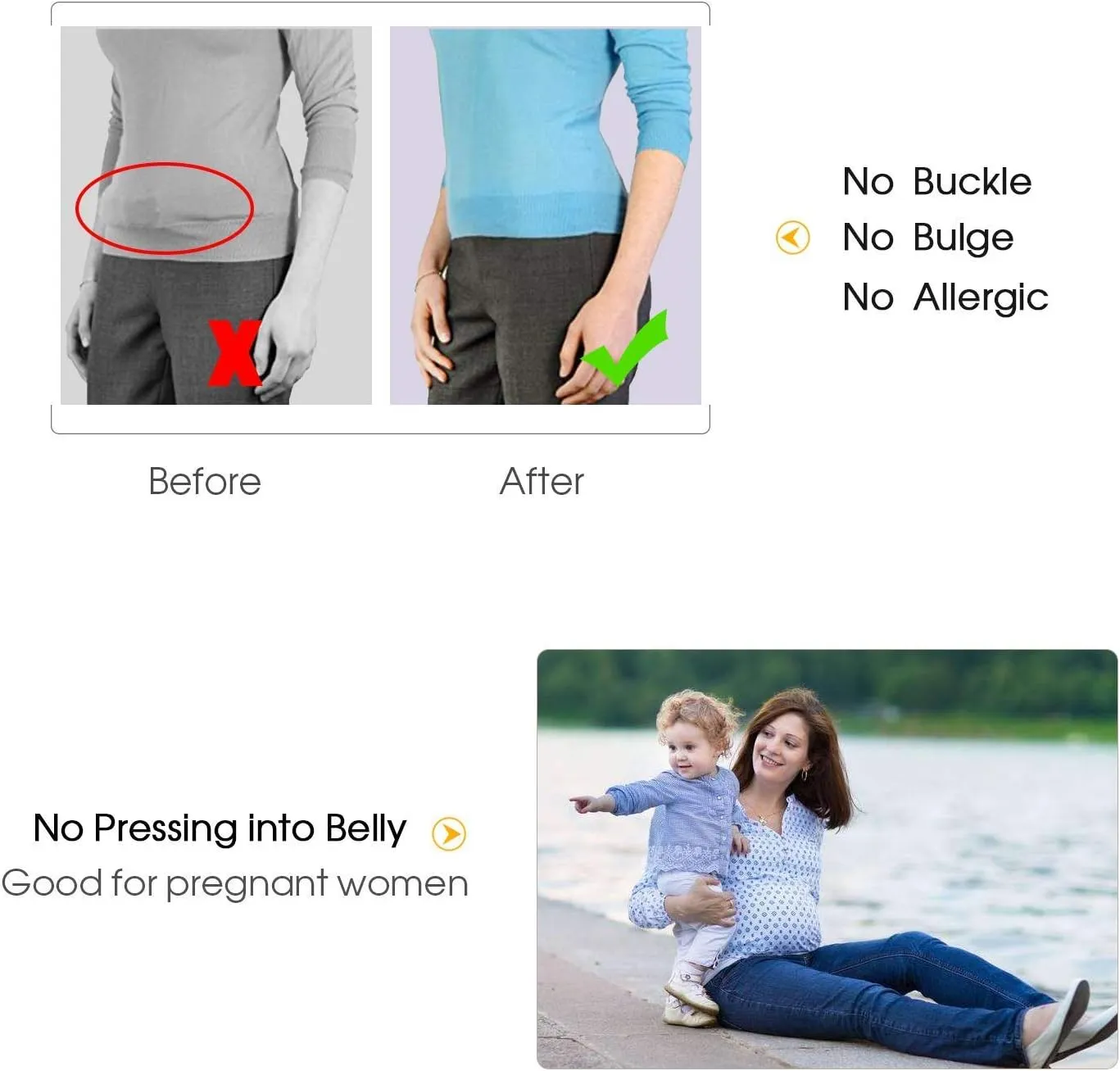SUOSDEY No Buckle Invisible Stretch Belts for Men/Women Belt for Jeans pants No Hassle,No Bugle