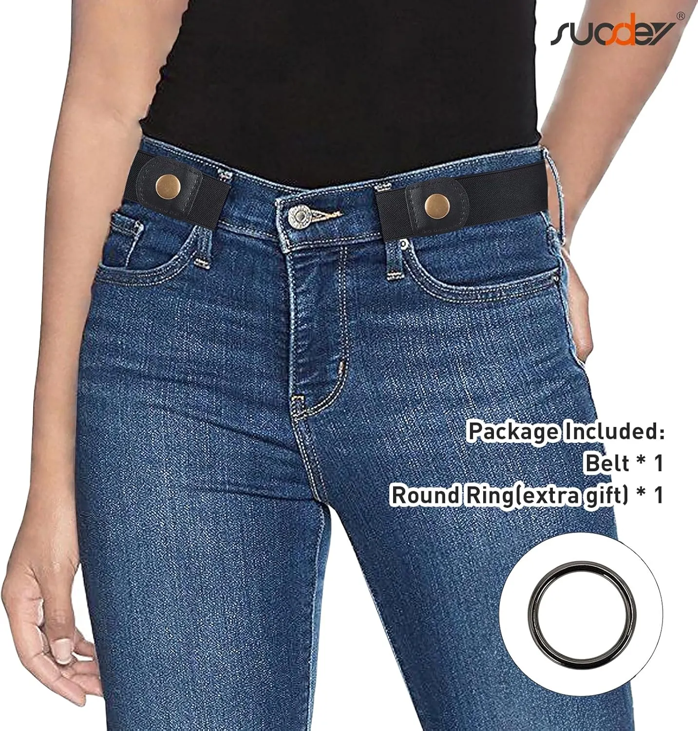 SUOSDEY No Buckle Invisible Stretch Belts for Men/Women Belt for Jeans pants No Hassle,No Bugle