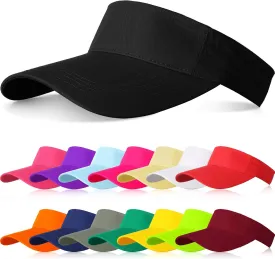 Syhood 15 Pieces Sun Visor Hats Sport Wear Athletic Sun Visor Caps Adjustable Sun Protection for Women Men