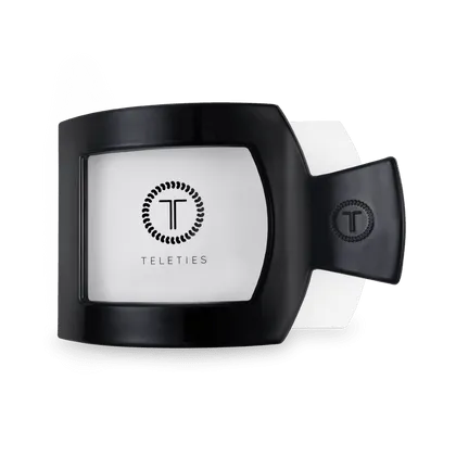 Teleties Square Flat Jet Black Hair Clip