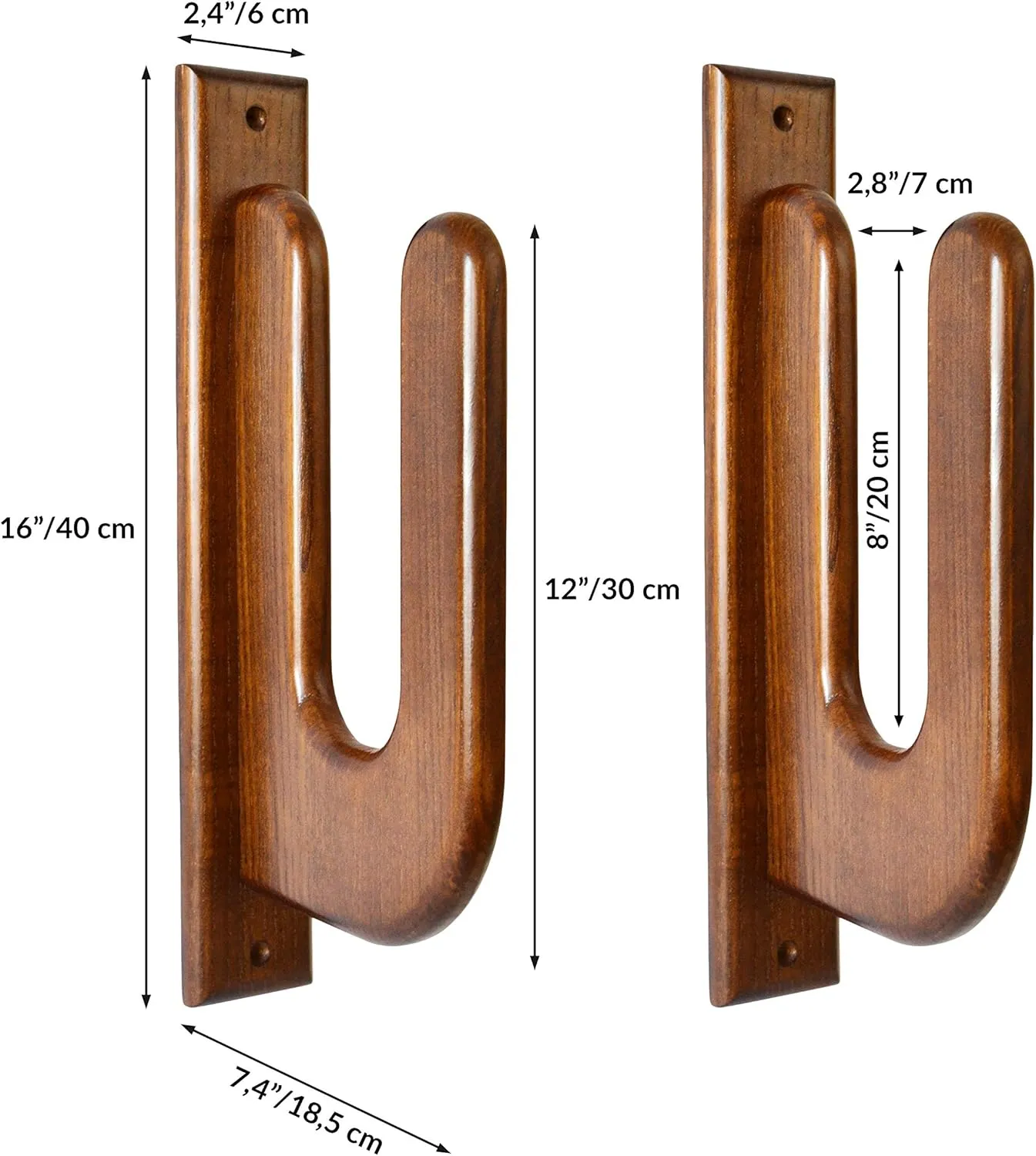 TESLYAR Surfboard Wall Mount  Wooden Surfboard Rack for Wall Storage  Solid Wood Hooks for Surfboard, Snowboard, Paddle Board & Wakeboard  Classic Style