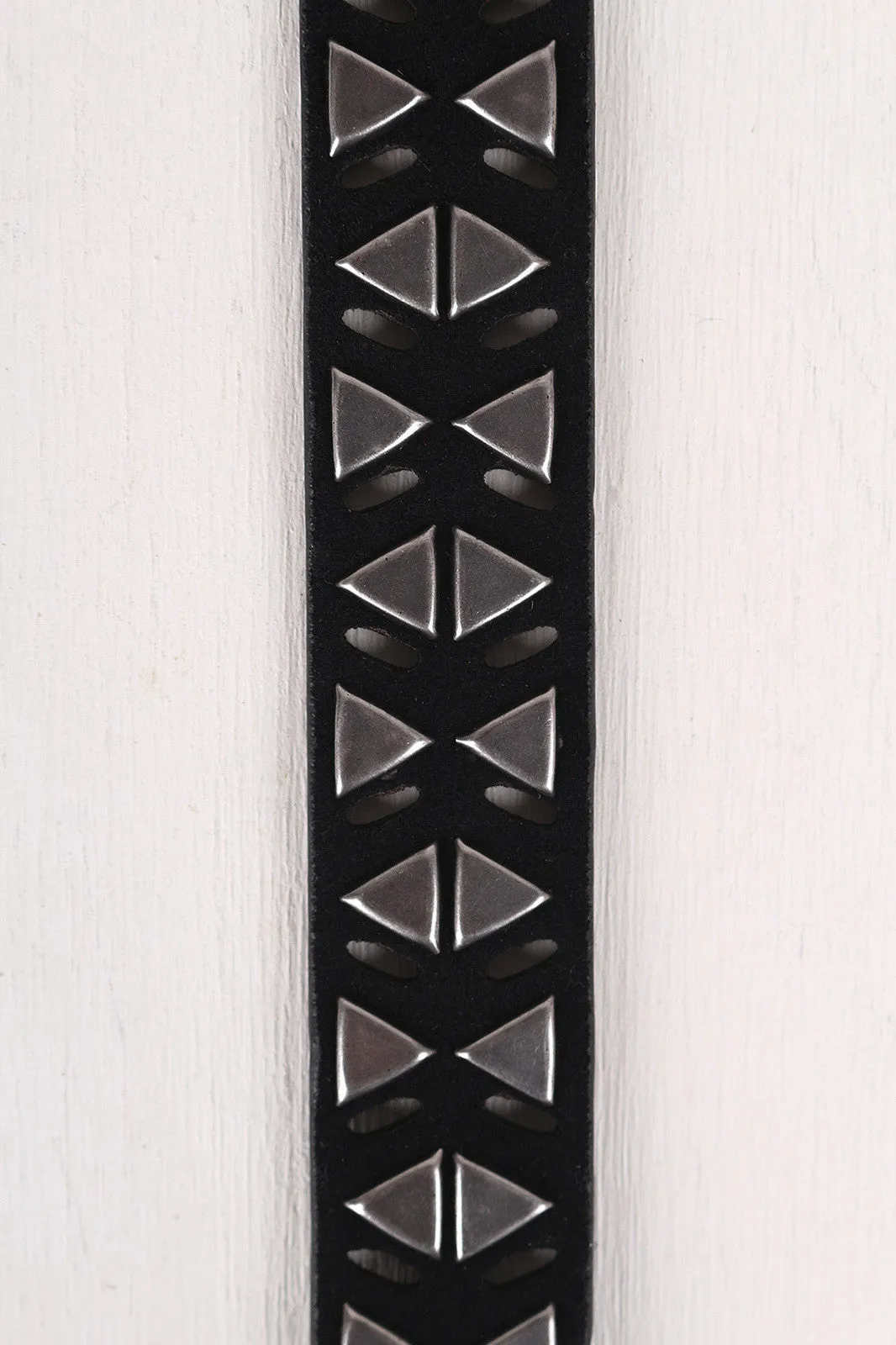 Triangles and Cut Outs Vegan Suede Belt