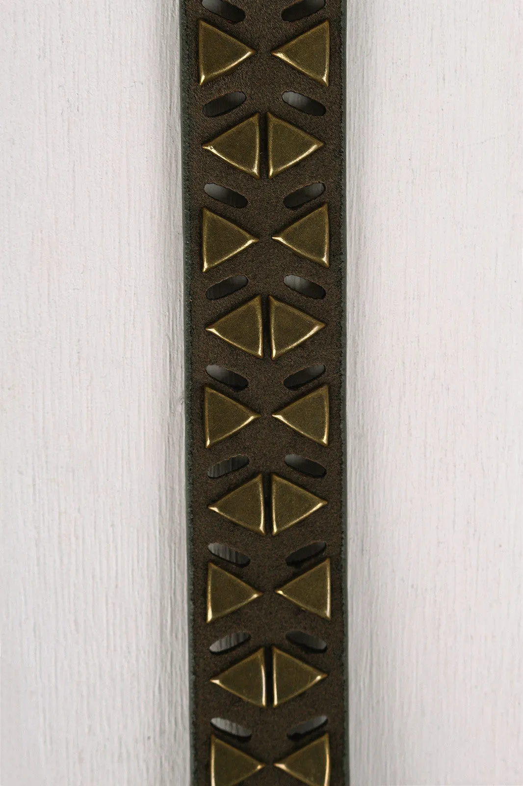 Triangles and Cut Outs Vegan Suede Belt