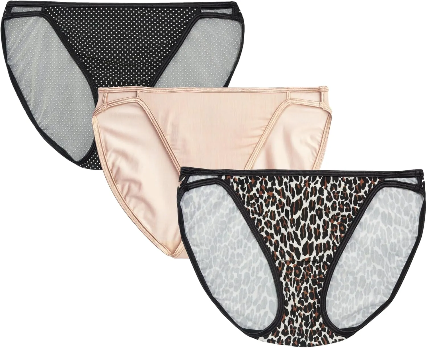 Vanity Fair Women's Illumination String Bikini Panties, Silky Stretch & Satin Trim
