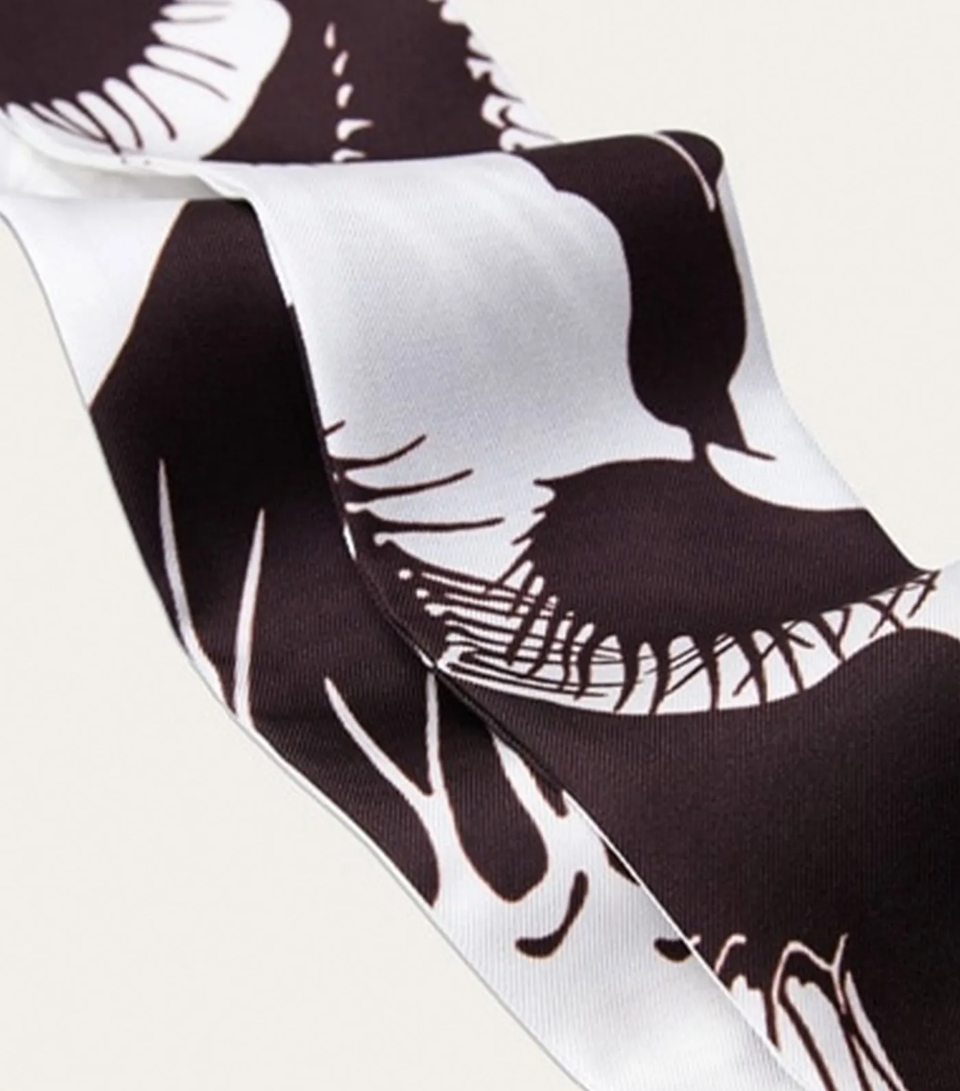 Venus Print Silk Bandeau Espresso
