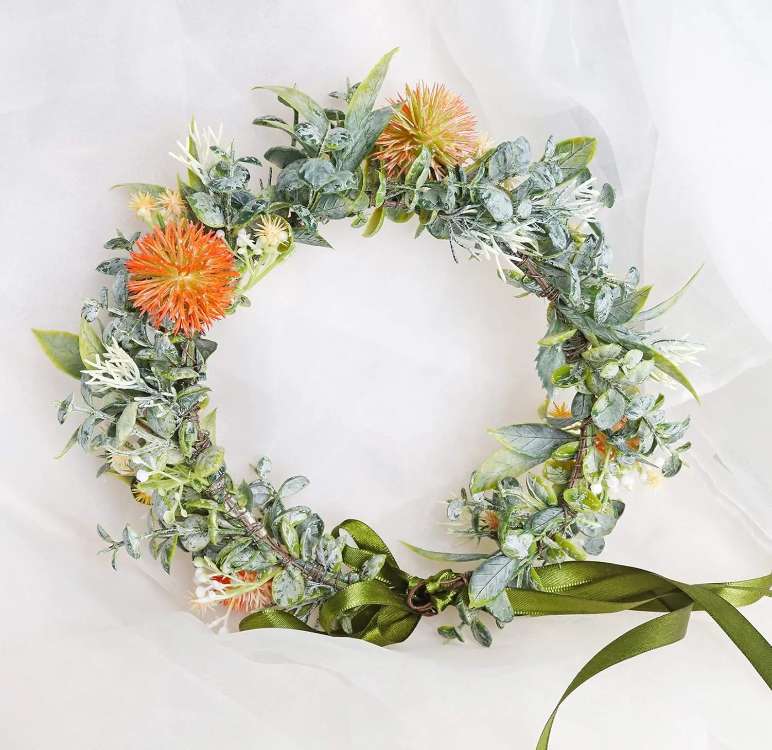 Vivivalue Women Flower Crown Girl Flower Headband Floral Headpiece Halo Wedding Party Photos