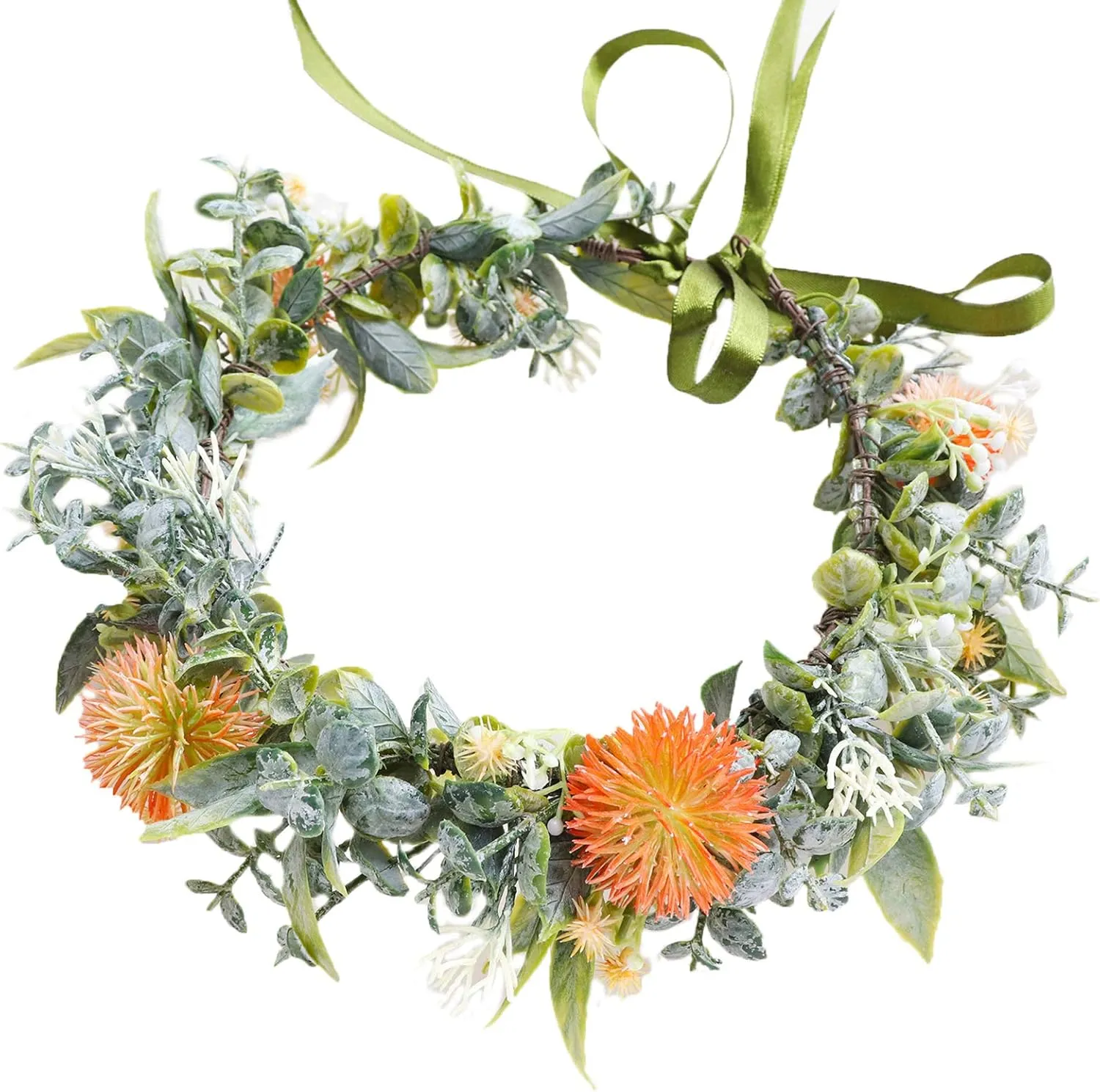 Vivivalue Women Flower Crown Girl Flower Headband Floral Headpiece Halo Wedding Party Photos