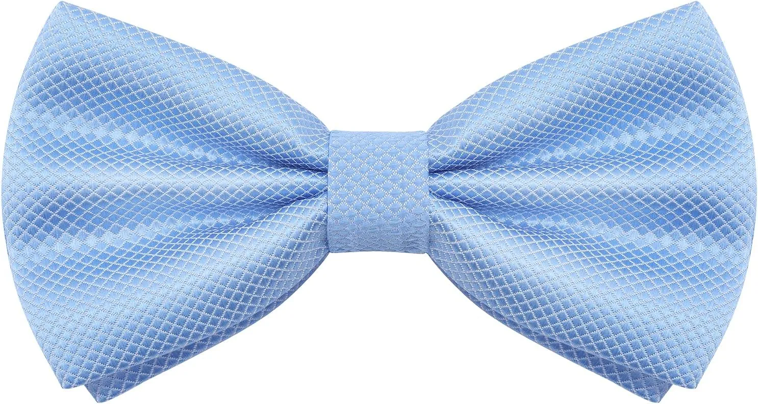 YASUOA Luxury Silk Plaid Bowtie for Men Teen Boy Check Pre-Tied Bow Tie Tux Bowtie Adjustable Formal Neck Bowtie Satin Bowtie