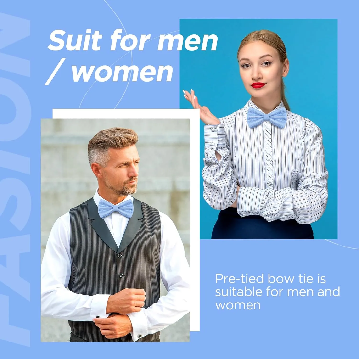 YASUOA Luxury Silk Plaid Bowtie for Men Teen Boy Check Pre-Tied Bow Tie Tux Bowtie Adjustable Formal Neck Bowtie Satin Bowtie
